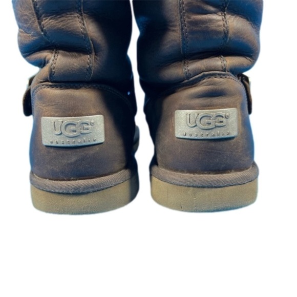 UGG Brown Ankle Boots with Buckle Detail - Picture 7 of 14